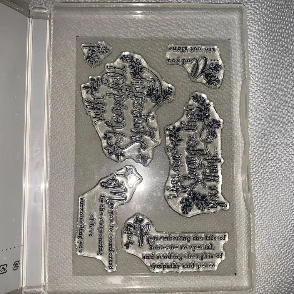 Stampin Up! Heartfelt Sympathy Cling Set Thinking Of You Get Well Card Craft Art